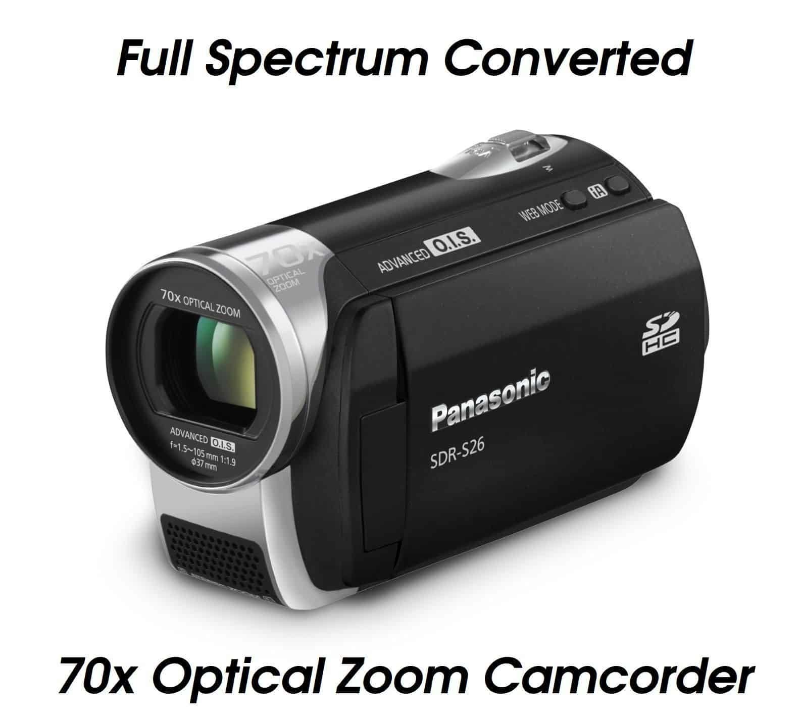 Full Spectrum Night Vision Capable Camcorders for recording in complete darkness. Ideal for 